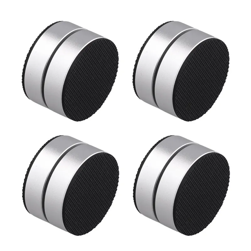 

AAAU-4Pcs Aluminum Alloy Shock-Absorbing Foot Studs, Sound System Foot Pads, 3-Point Steel Ball Support Amplifier Base Feet