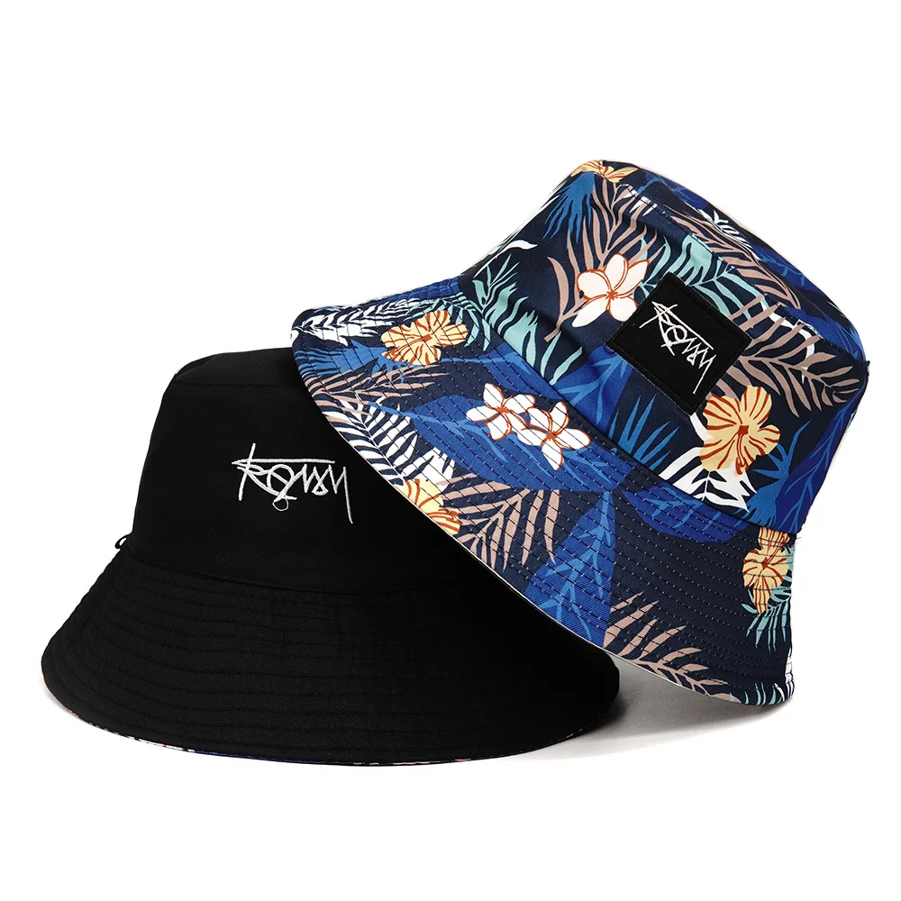 Large Brim Fisherman Hat Reversible Hawaii Korean Spring Summer For Men Women Streetwear Panama Bob Hiphop Buckets Cap