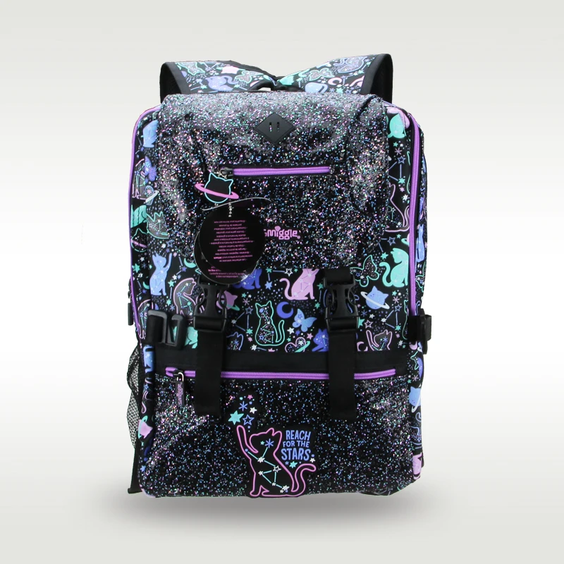 Smiggle-mochila escolar original australiana para niños, mochila bonita de alta calidad, star cat, 18 pulgadas, superventas