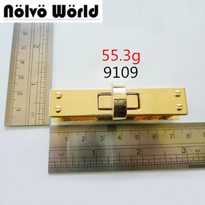 

5pcs nice gold color turn lock clasp closured,DIY clutch bags' fashionable rectangule twist locks accessory