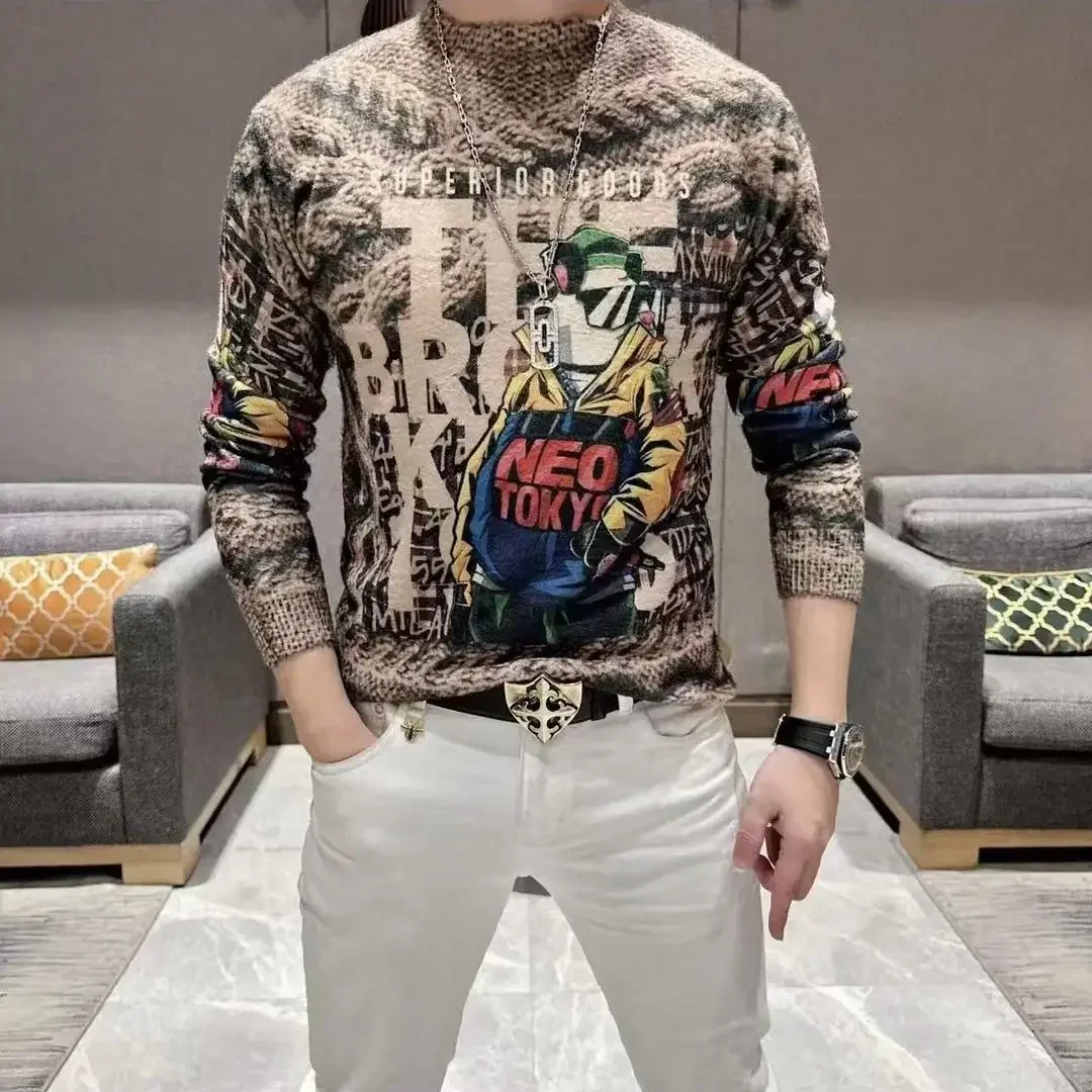 Winter Men's Pullover Crewneck Round Neck Male Sweatshirt High Quality Designer Welcome Deal Funny Cheap New In Emo 90s Vintage