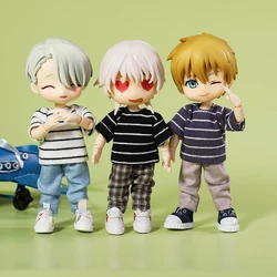 OB11 Doll Clothing Accessories OBITSU11 GSC Plain Clothes Short Sleeved Striped Versatile T-shirt 1/12 Inch Bjd Molly
