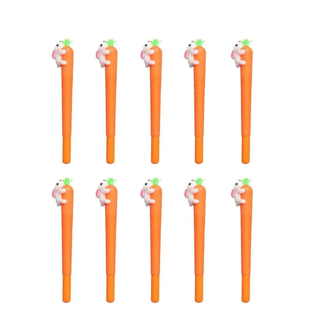 

10 шт. креативных гелевых ручек в форме кролика, 0,5 мм, с тонким наконечником, для школы, офиса, заметок, рисования, ведения дневника, канцелярские принадлежности