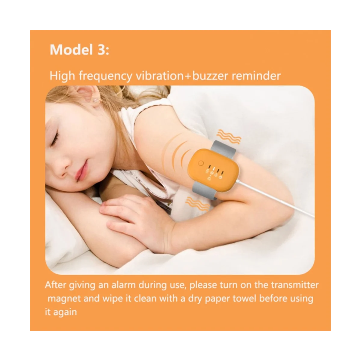 Sensor de alarma de humectación de cama USB, Monitor de alarma de orinar para entrenamiento de orinal de bebé