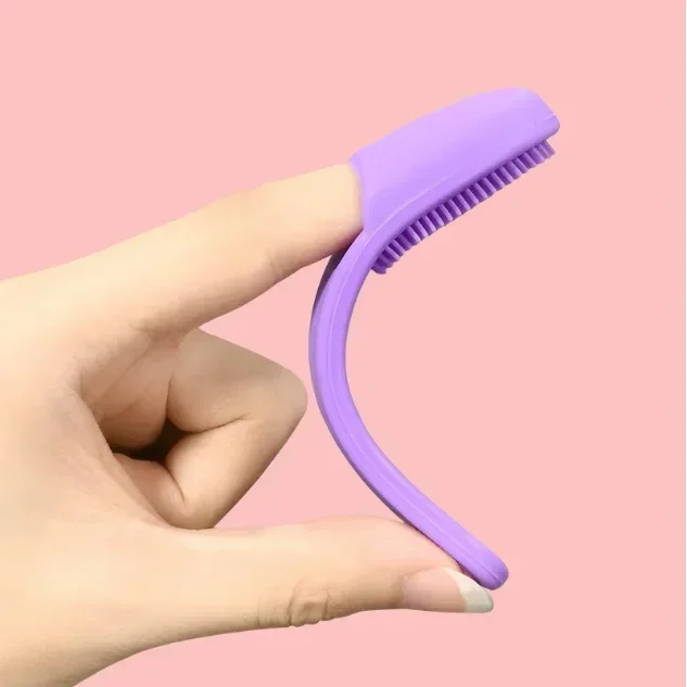 Silicone nose brush thumb wash facial cleanser manual massage brush black nose wing acne brush soft bristled silicone