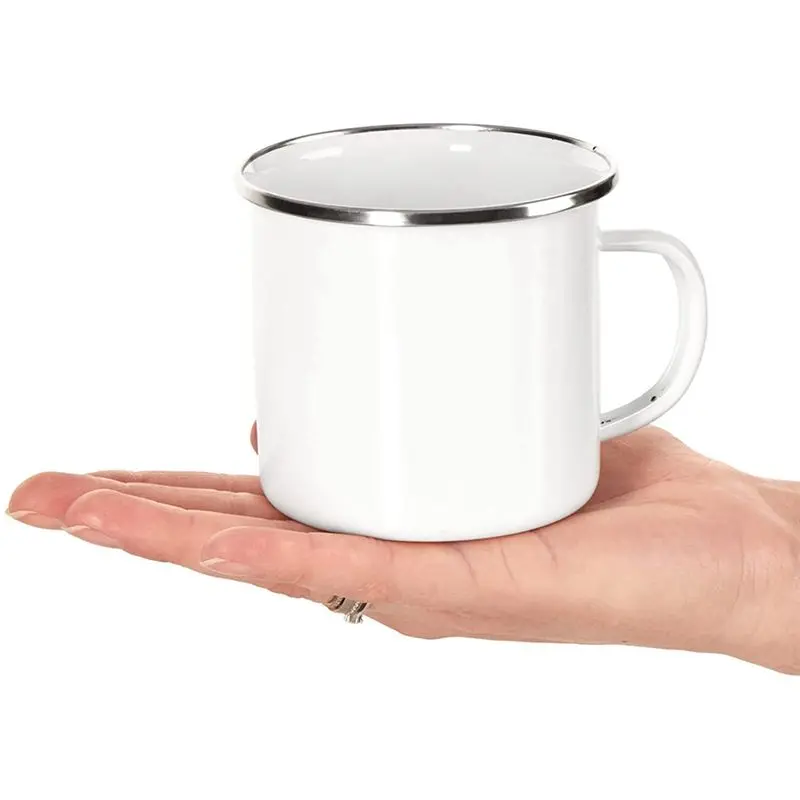 

Эмалированные кружки REST - Кружки для питья из эмалированной нержавеющей стали - Чайник - Кофейная кружка для улицы и кемпинга - 3 предмета