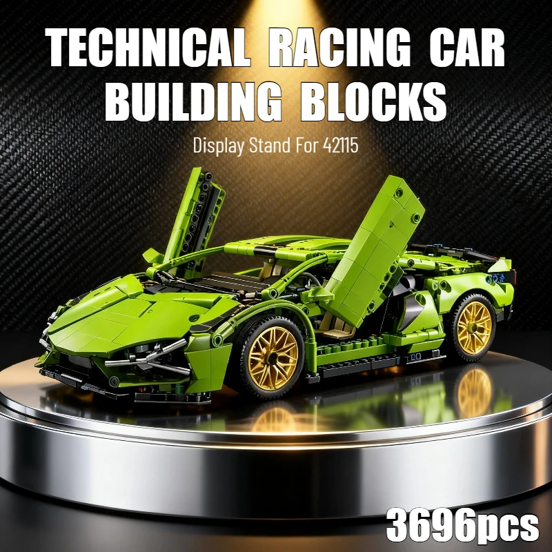 

42115 Техническая модель автомобиля, строительный набор, 3696 шт., развивающие кирпичи, игрушки для взрослых, детей и мальчиков, идеальные подарки на день рождения, Рождество