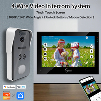 Smart Tuya1080P wireless video intercom, hole-free motion detection, long-lasting standby video doorbell security system, 2.4Ghz