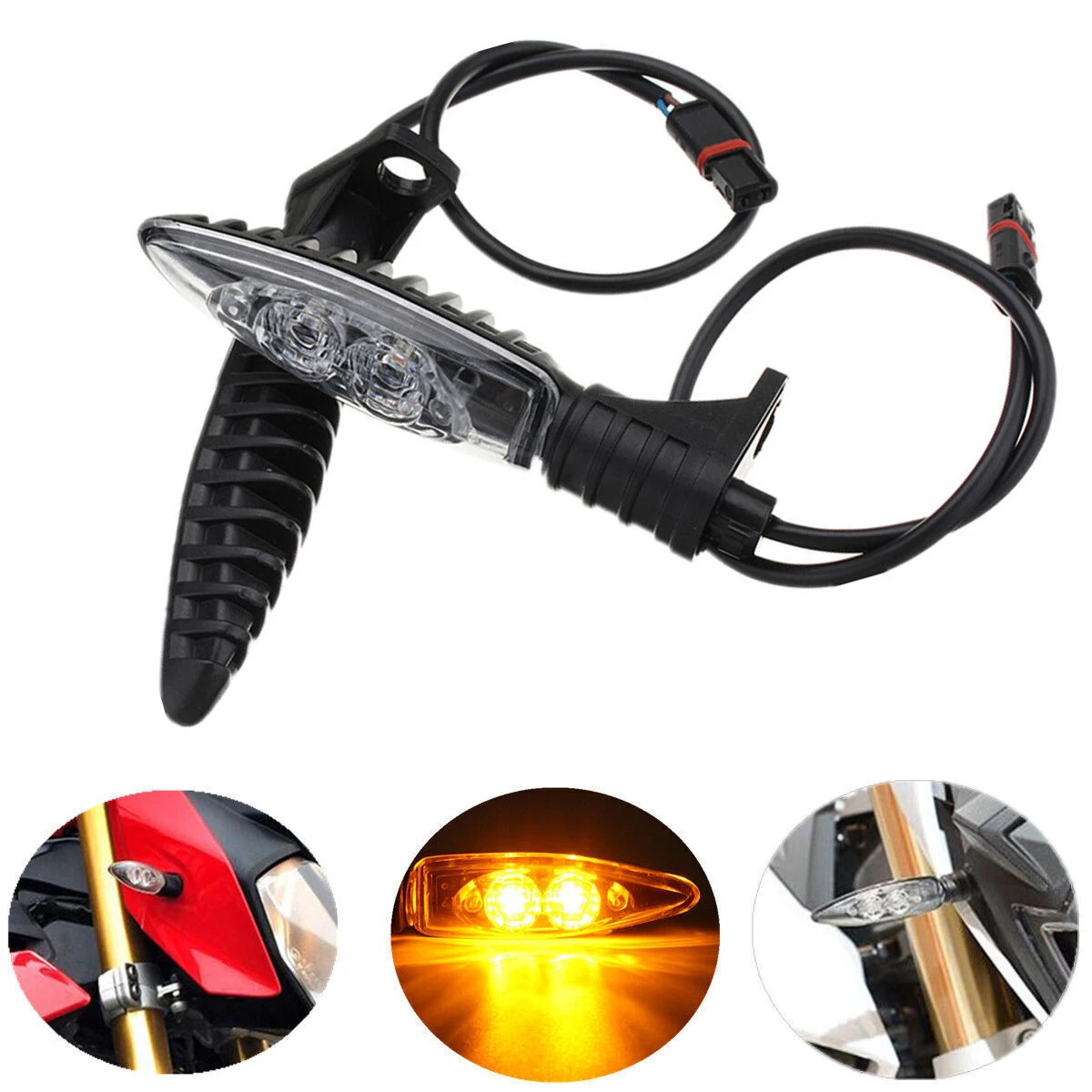 2X Motorcycle Front Led Turn Signal Indicator Light For BMW S1000RR R1200GS F800 F650GS F700GS Motorcycle Accessories
