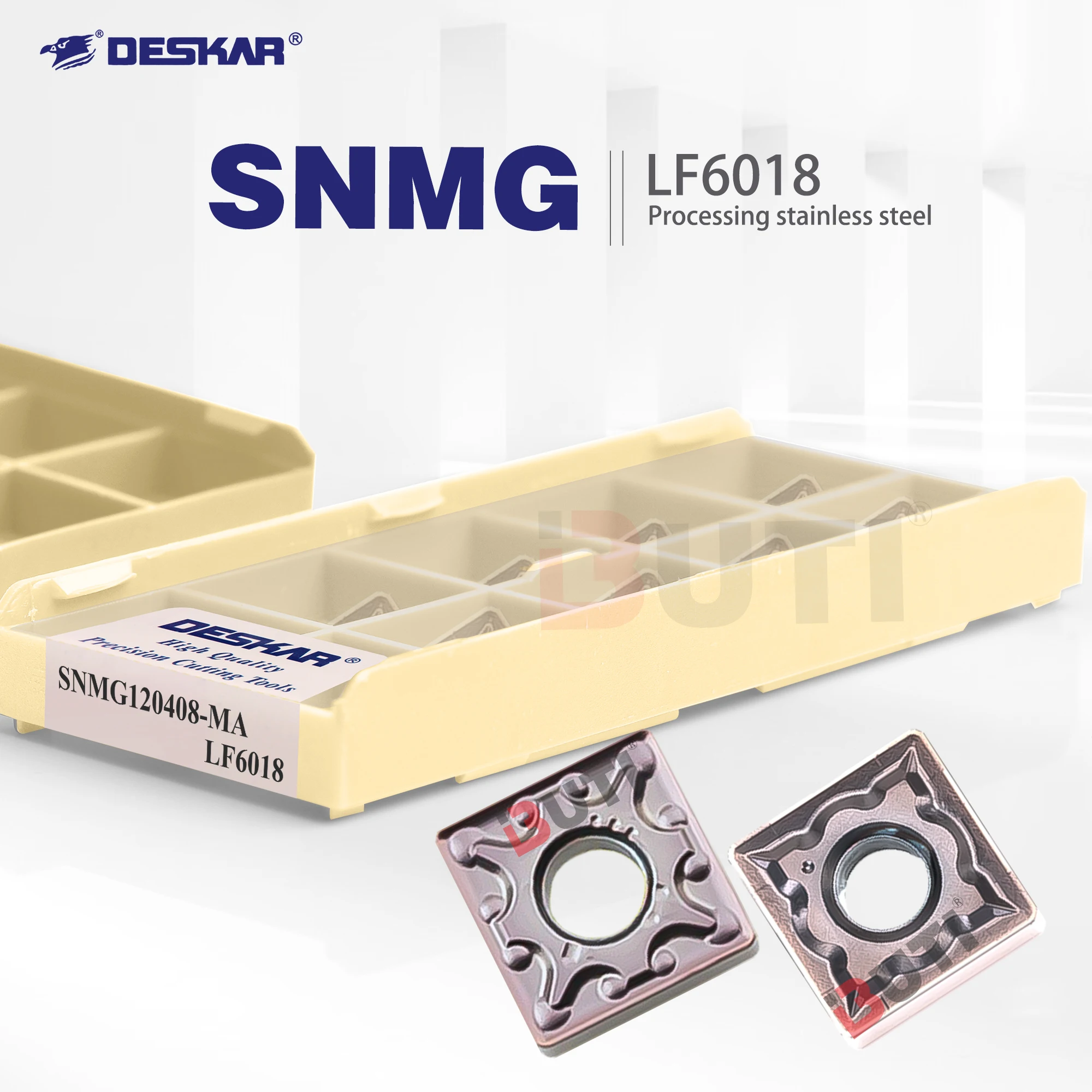 

DESKAR SNMG120408-MA/MS/HA/GS 120404/MS/HS LF6018 Внешний круг с ЧПУ, квадратное специальное лезвие из нержавеющей стали, токарный инструмент серии SNMG