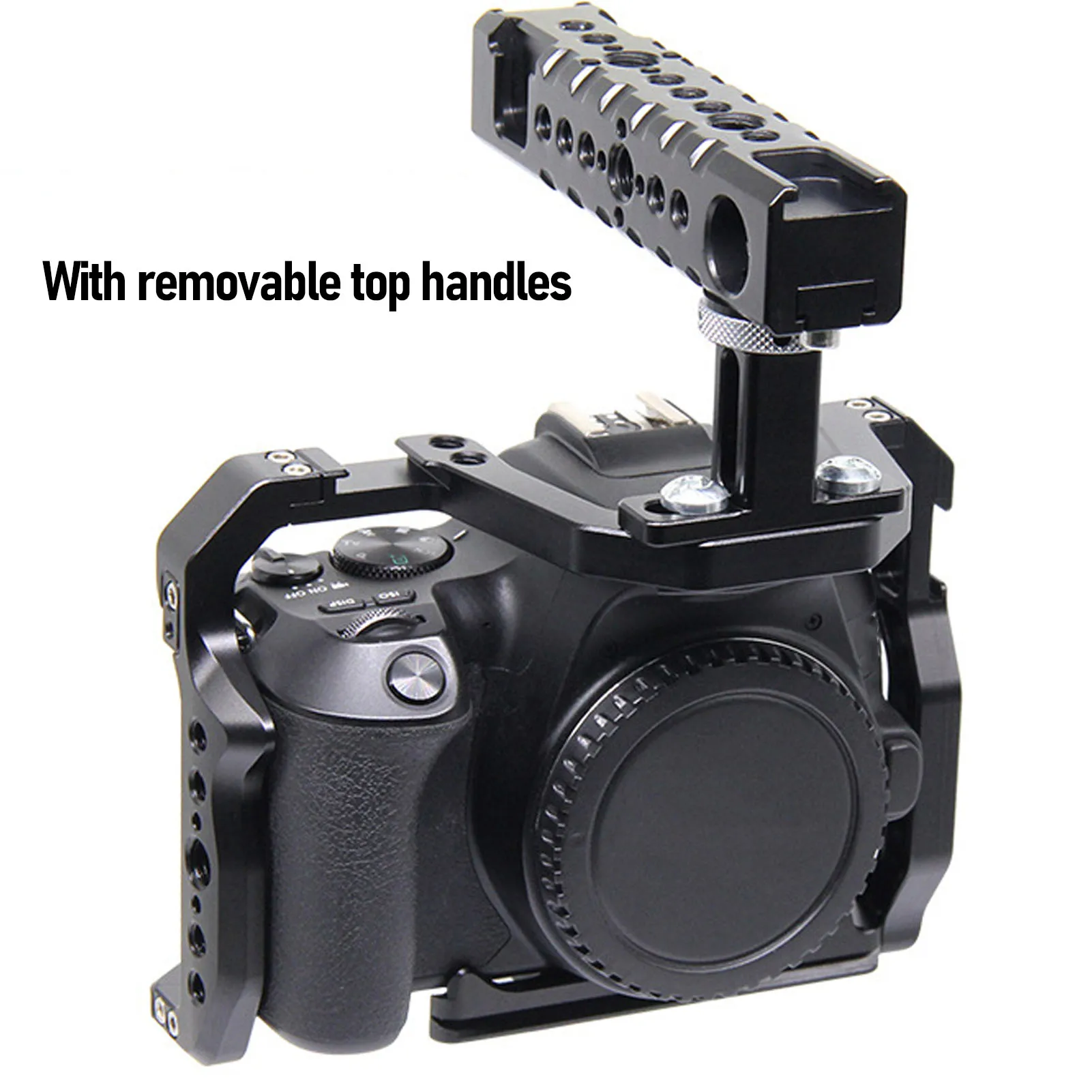 Camera Video Cage Aluminum Alloy Camera Camcorder Stabilizer Extension Cage for 200D 200DII Camera Cage Camera Video Cage