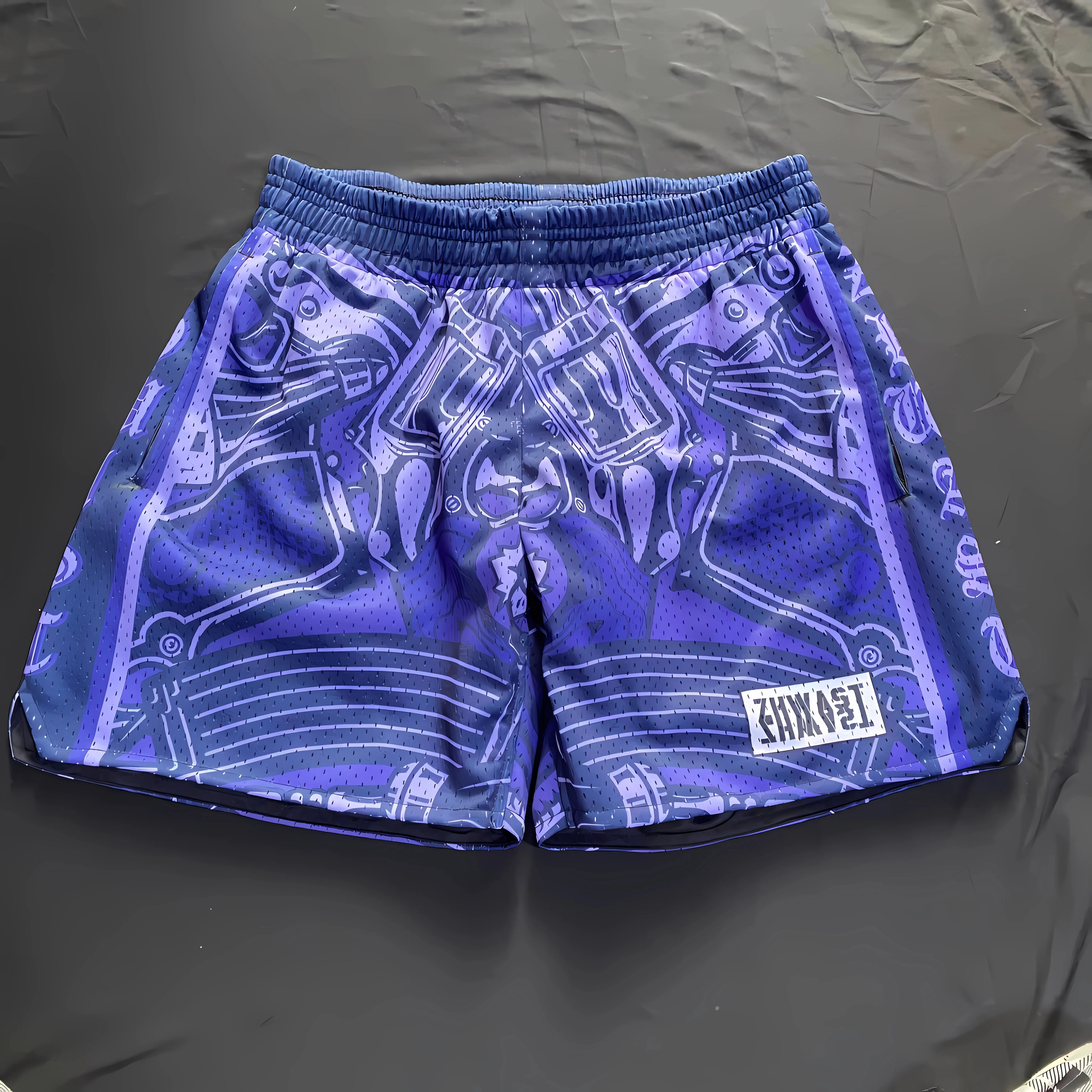 Summer New Running Shorts Men\'s Solid Color Drawstring Loose Dry Beach Pants Casual Slow Running Fitness Sports Shorts