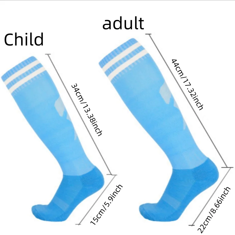 1 paio di calzini sportivi da calcio lunghi al ginocchio adulti bambini Legging calze calcio Baseball caviglia adulti bambini calzini sportivi estate