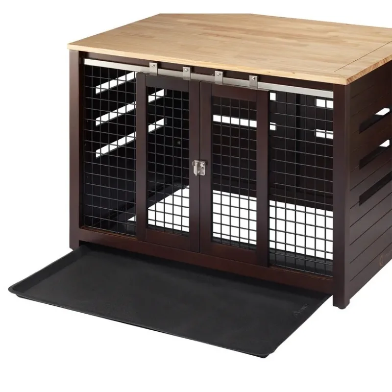 Household Medium Dog Cage  Separation Small Dog with Wooden Shiba  Fence Indoor Toilet