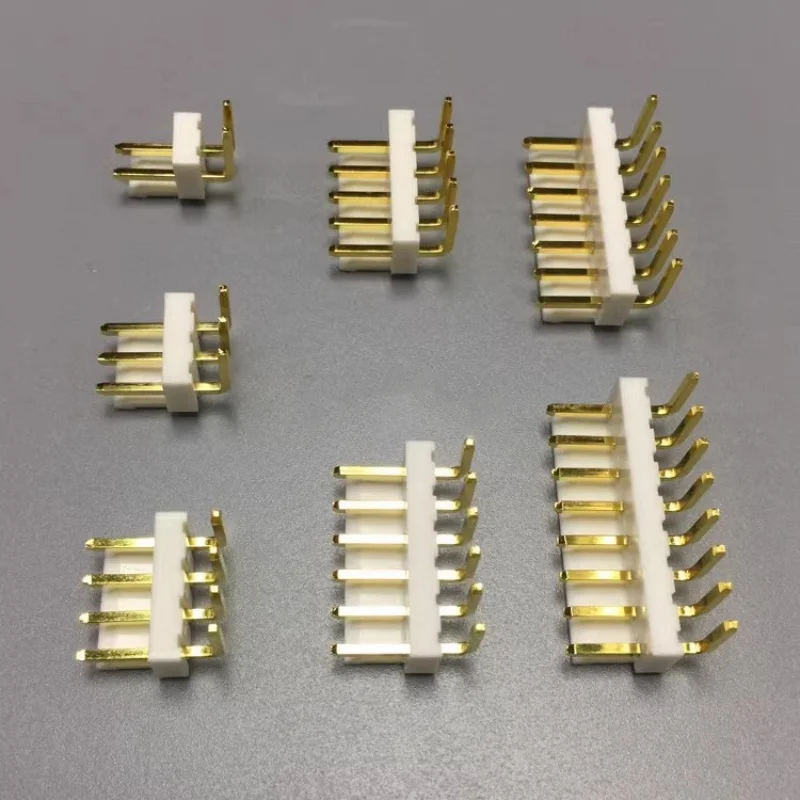 

200pcs VH3.96 gold-plated curved needle holder 2 3 4 5 6 7 8 9 10P connector