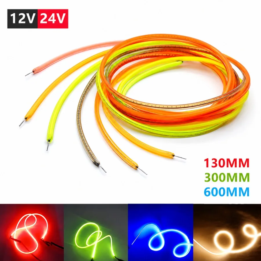 5/1PCS 12V 24V LED Flexible Ultra Slim Filament Spiral Bulb Filament DIY Retro Edison Bulb Parts Diode Light Strip Decoration