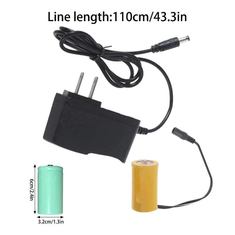 SS8S LR20 D Dummy-Batterie-Eliminatoren, AC-Stromversorgungskabel, ersetzt 2 Stück 1,5 V-Batterien, Batterie-Eliminierungskabel