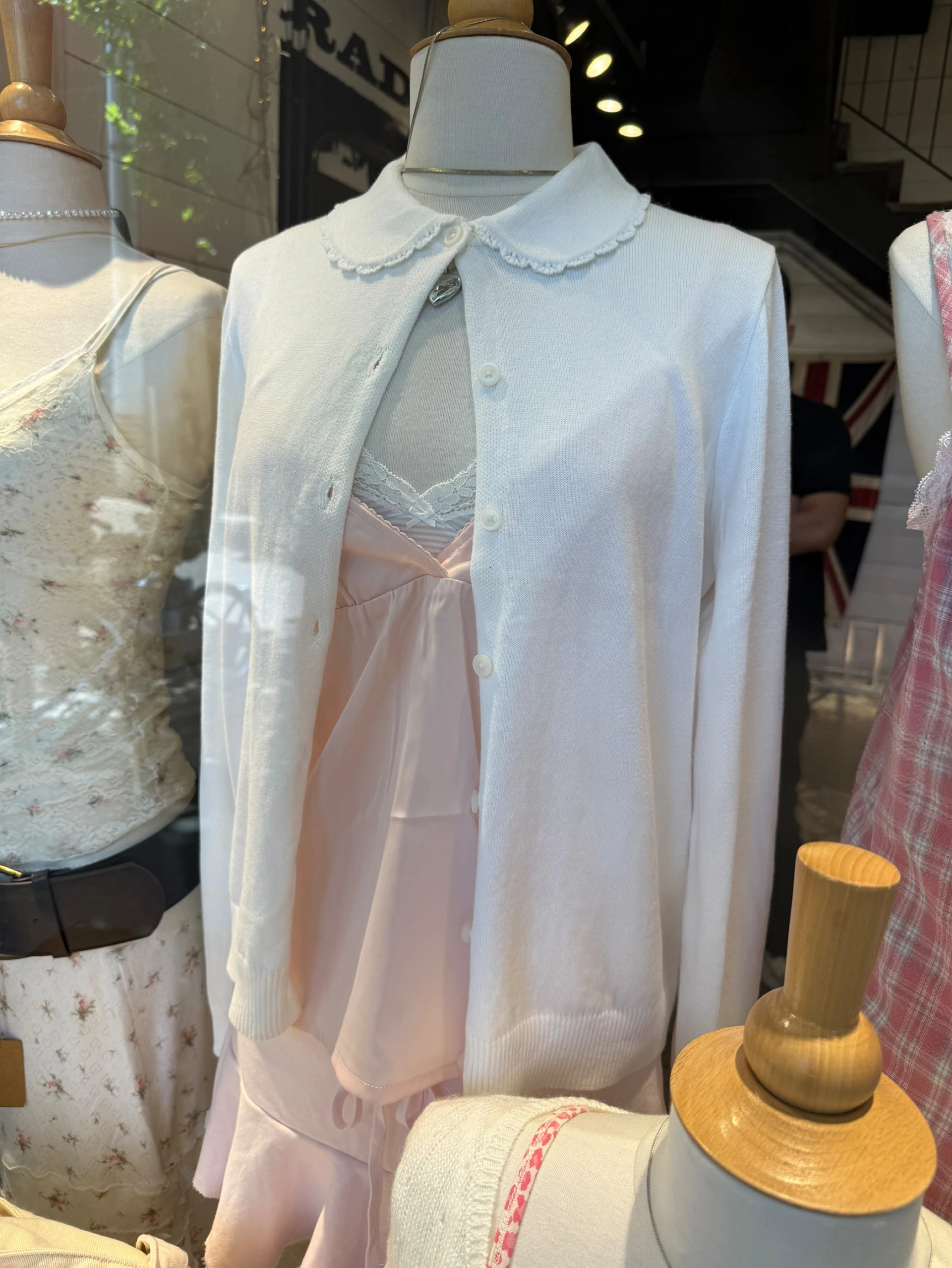 Lace Trim White Cardigan Sweater Women Peter Pant Collar Single Breasted Jumper Autumn New Preppy Style Sweet Long Sleeve Tops