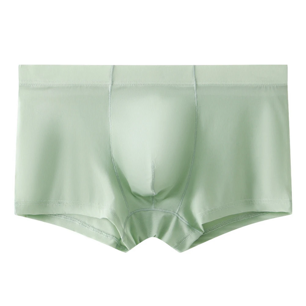 

Men Ice Silk Boxer Underwear Thread Lightweight Trunks Breath Comfort Briefs Slip Soft Panties Loose Elasticity Lingerie New