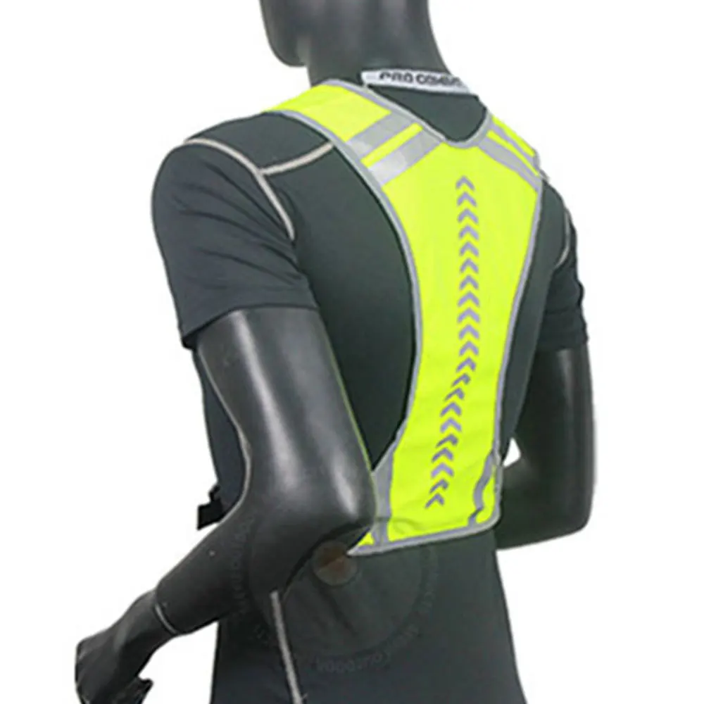 Cycling Motorcycle Reflective Safety Vest Jacket Fluorescent Green Working Clothes Top Night Visible Running Racing Traffic Coat