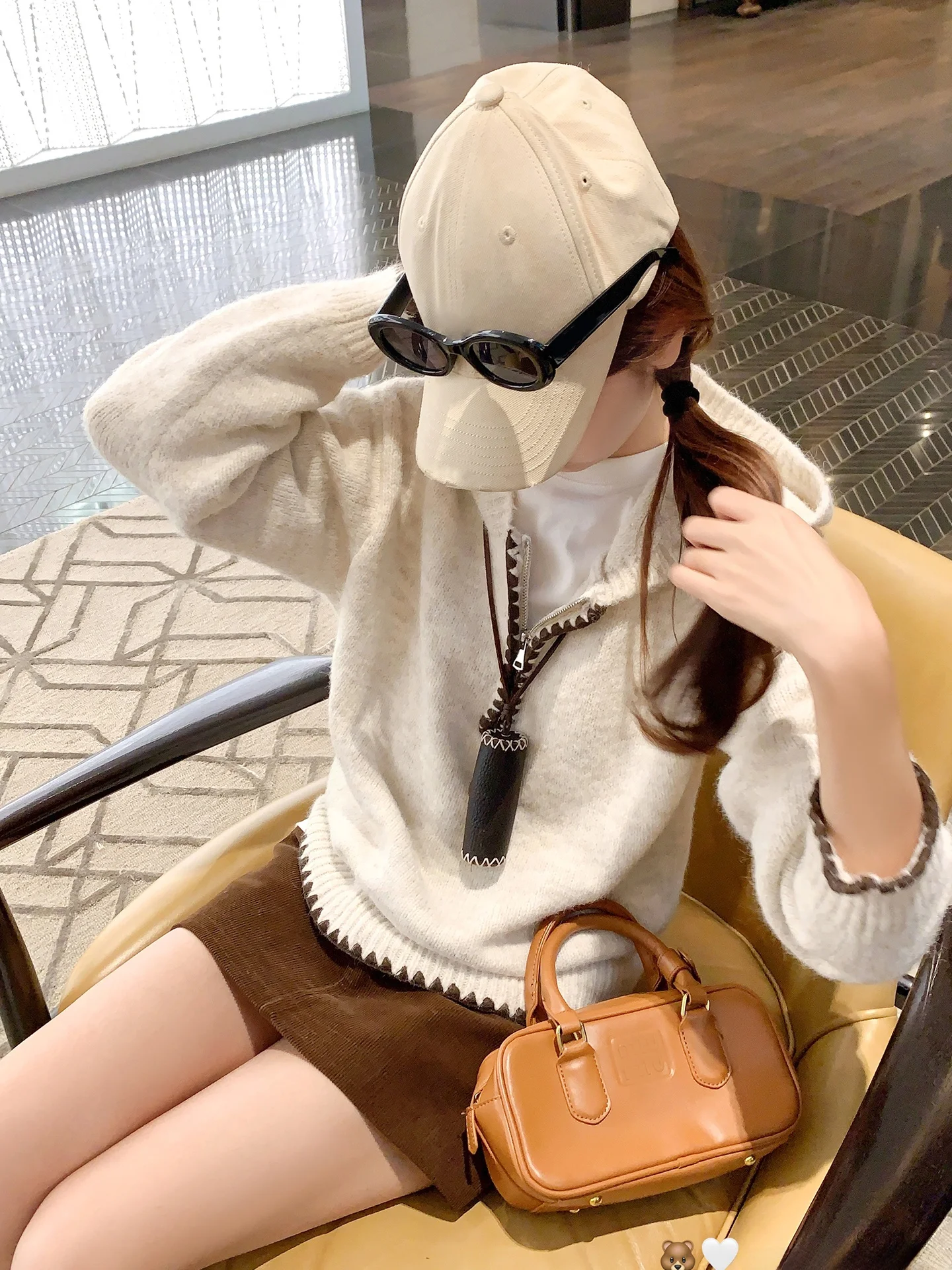 

Корейская свободная женская толстовка на молнии, повседневный зимний топ, удобный, из смесовой ткани (полиэстер и шерсть), с длинными рукавами