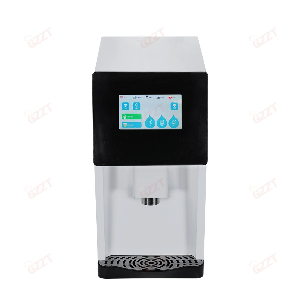 120kgs/24h 3 in 1 Cold Water Dispenser With Ice Commercial Restaurant Hotel Ice Making Machine With Iced Water Dispenser