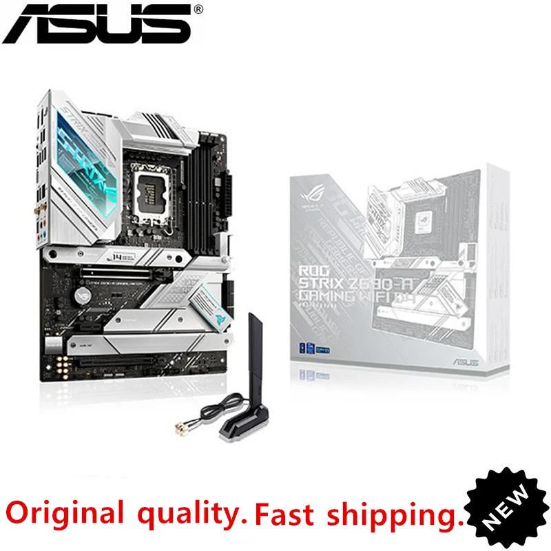 

NEW For Asus ROG STRIX Z690-A GAMING WIFI D4 Original Desktop Z690 DDR4 Motherboard LGA 1700 Support 12900KF 12700K 12400