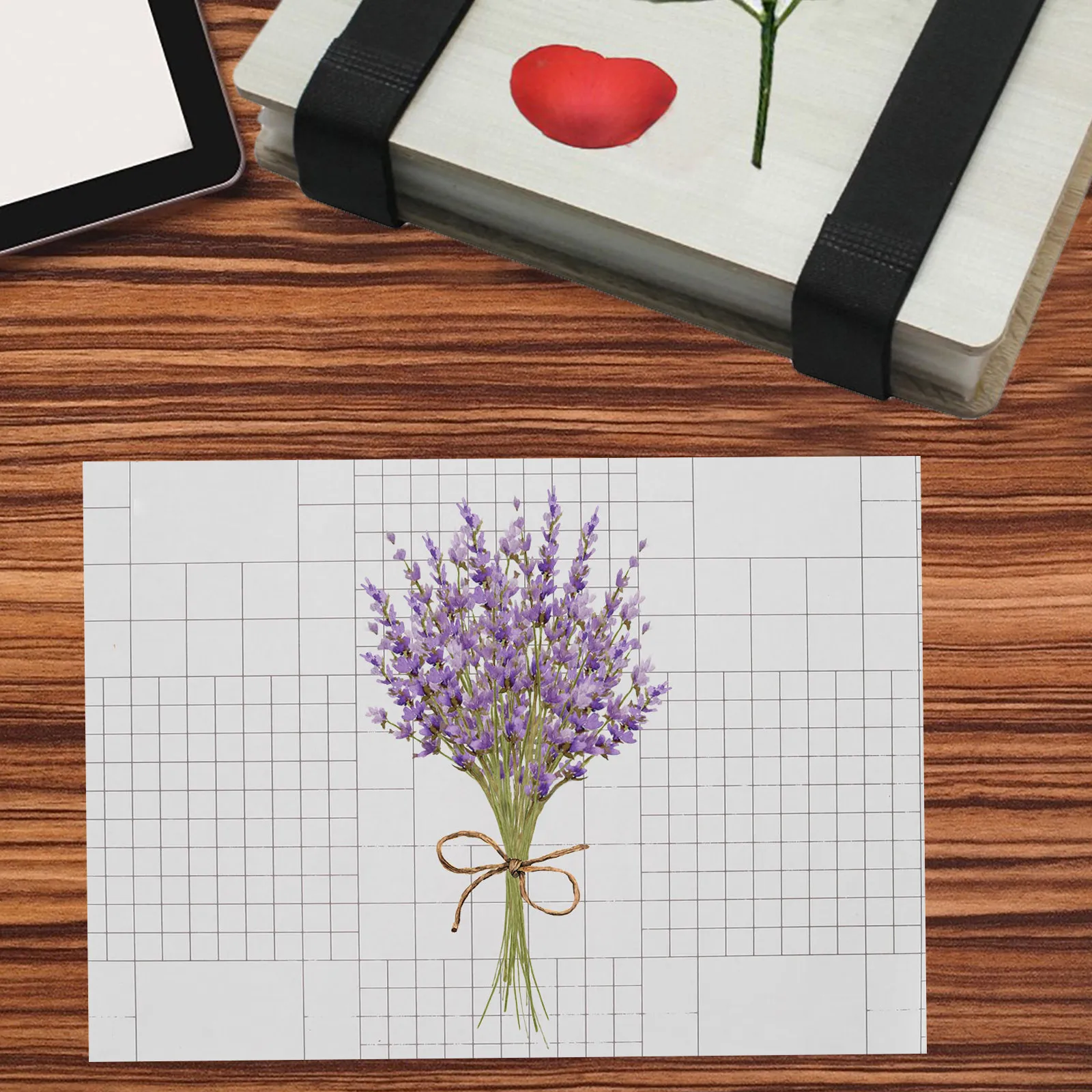 6Sheets Flower Pressing Laminate Sheet Refill Film Waterproof Stable Press Flower Tool for DIY Handmade Gifts Home Decor