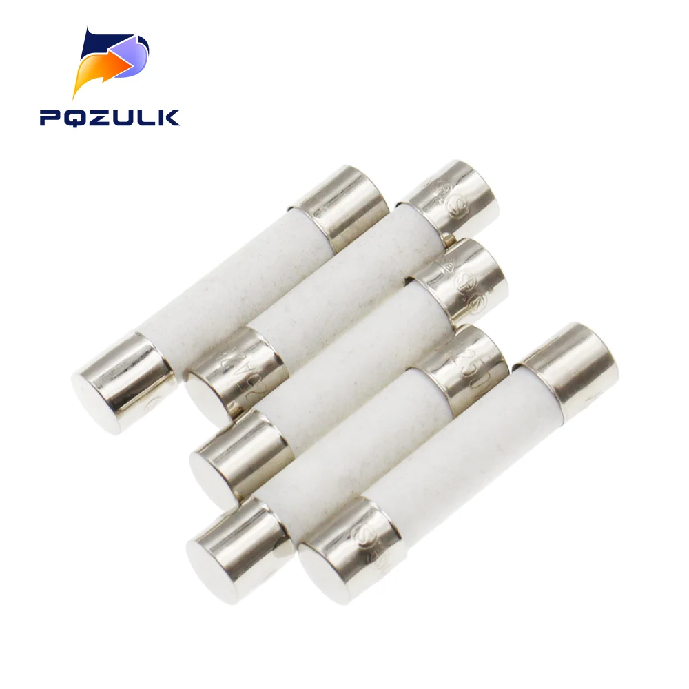 10PCS 5X20MM 6X30MM Fast Blow Ceramic Fuse Tube 250V 0.5 1 2 3 4 5 6 8 10 15 20 25 30A AMP 5*20 6*30 Slow Down The Car Fuse