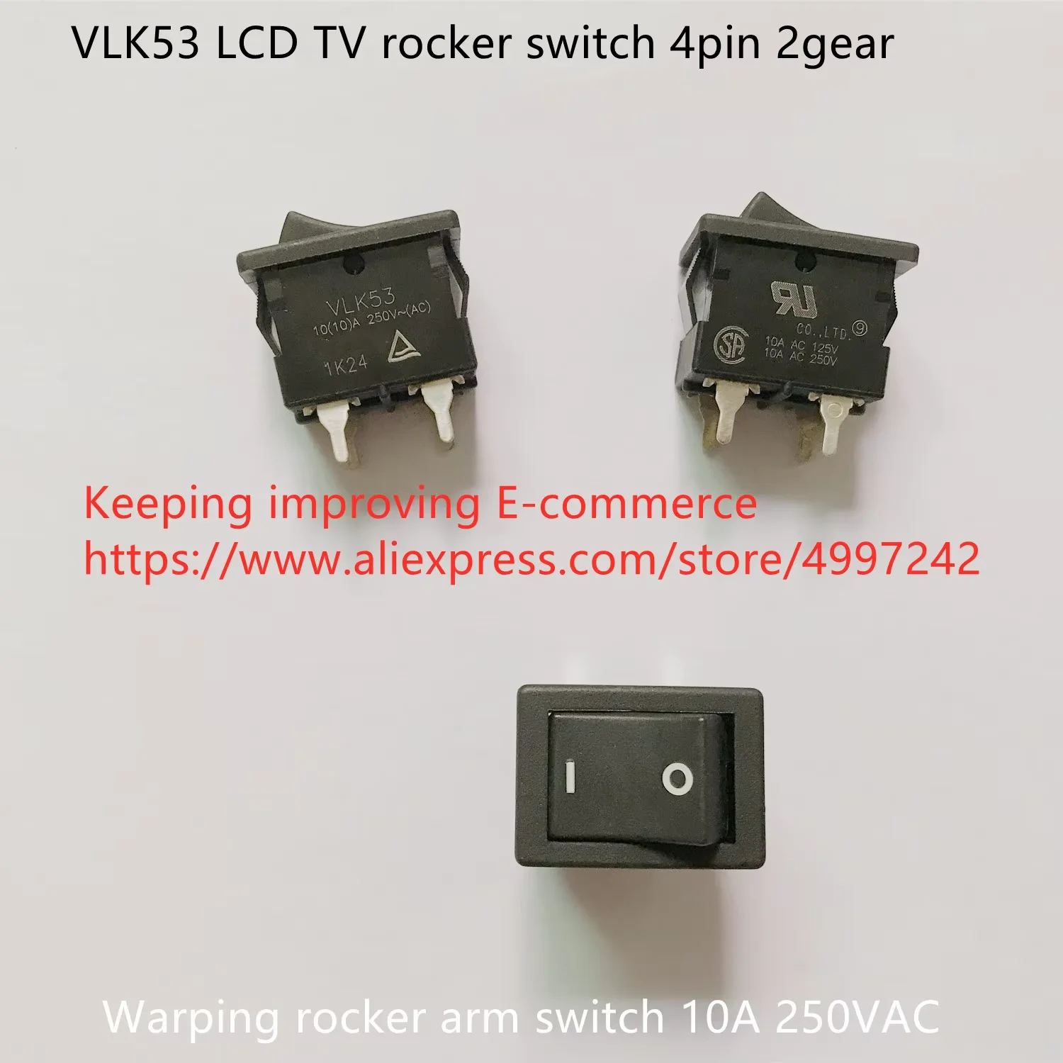 

Оригинальный новый 100% кулисный переключатель для ЖК-телевизора VLK53, 4 контакта, 2 шестерни, деформирующий кулисный переключатель 10A, 250 В переменного тока