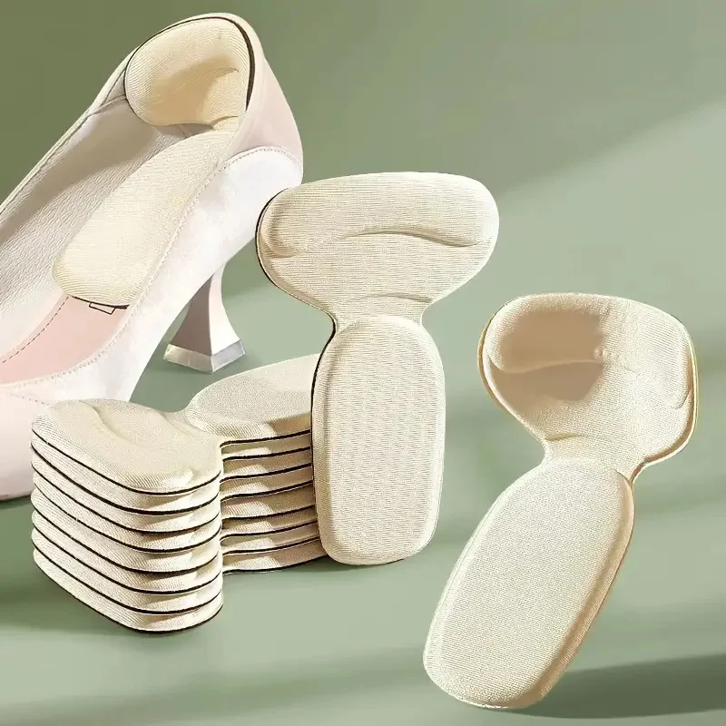1 Paar T-förmige Anti-Verschleiß-Pads für Frauen, Fuß-Fersenpolster, Sportschuh, High Heels, Rückenaufkleber, Schmerzlinderung, Schutz, Kissen, Einlegesohlen