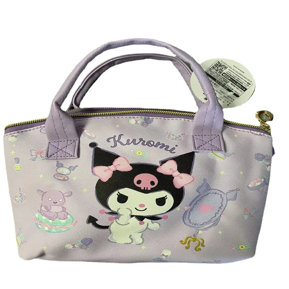 Sanrio กระเป๋าเป้สะพายหลังลายเฮลโลคิตตี้กระเป๋าโรงเรียนมายเมโลดี้กระเป๋าถือ Cinnamoroll กระเป๋า Crossbody Kuromi กระเป๋าสตางค์หนัง PU