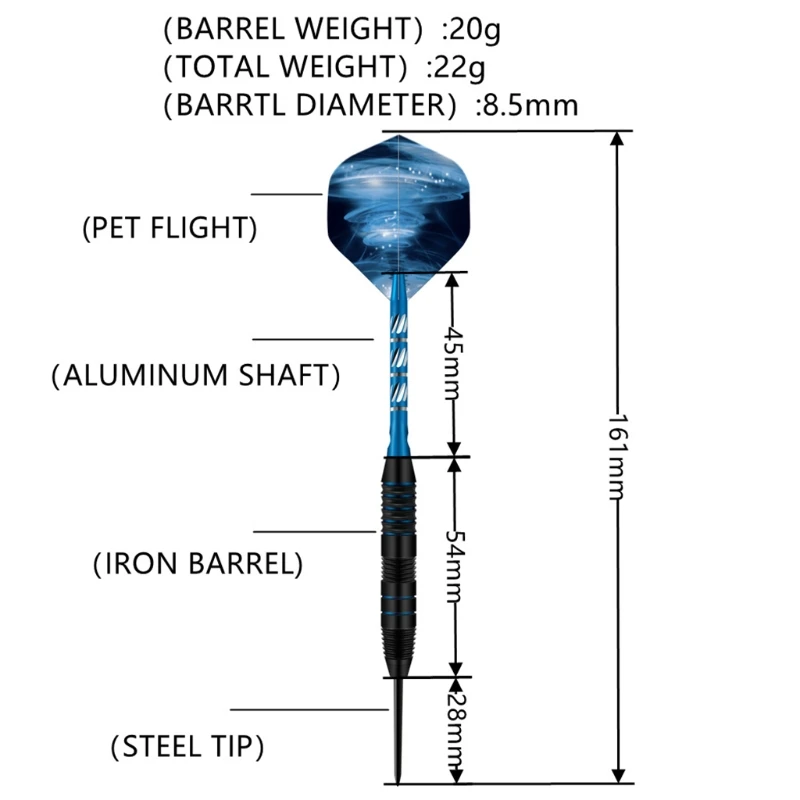 Professional Darts for Dartboard for Extra Aluminum Shafts Flights Accessori N58B