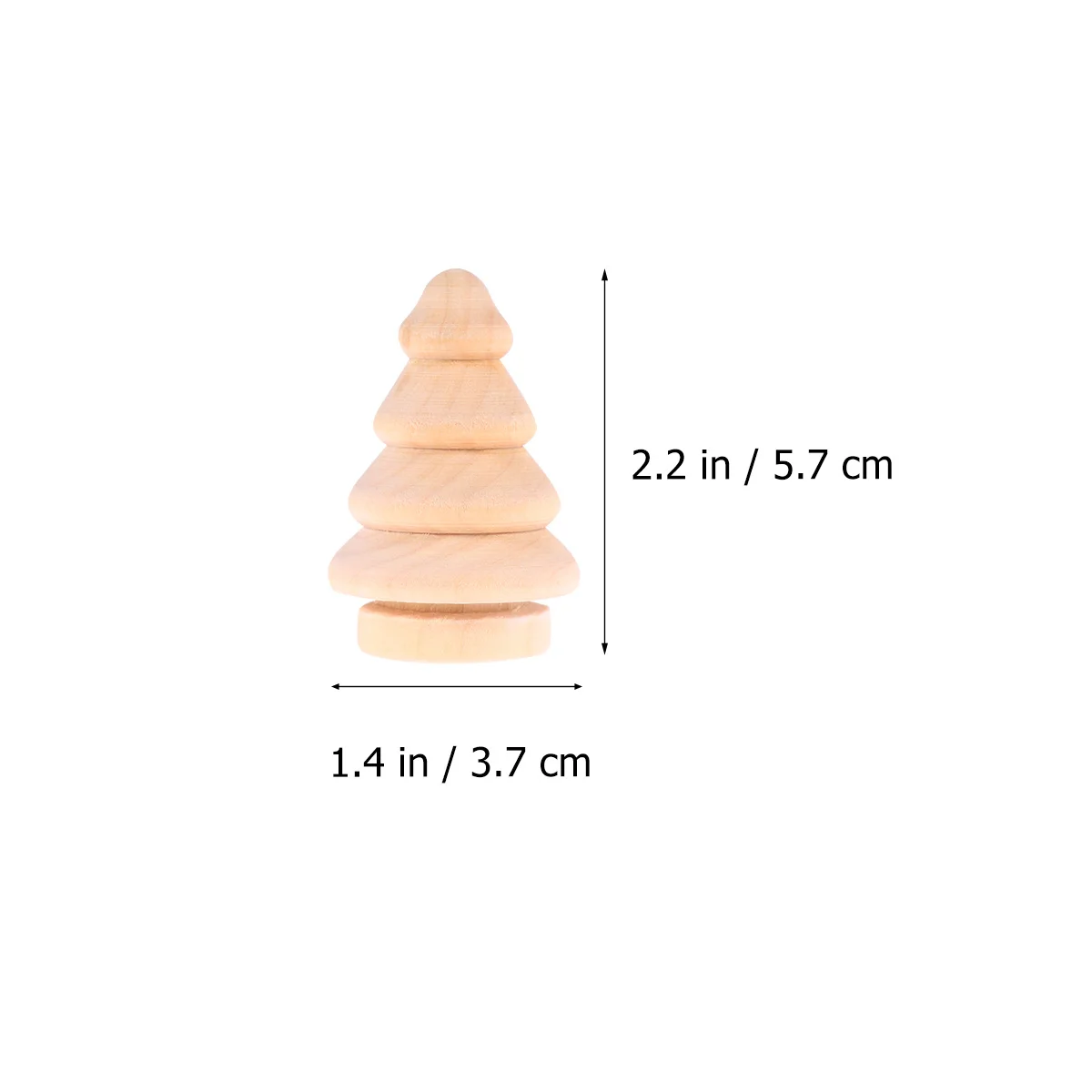 

10Pcs Blank Wooden Christmas Tree Toppers DIY Cake Topper Party Decoration Handmade Ornament Box Frame Display