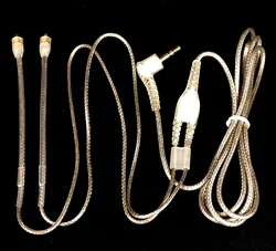 For Shure SE215 SE315 SE425 SE535 Earphones Accessories 1.6M Clear Dual-exit Detachable Audio Cable 3.5mm Gold-plated Angle Plug