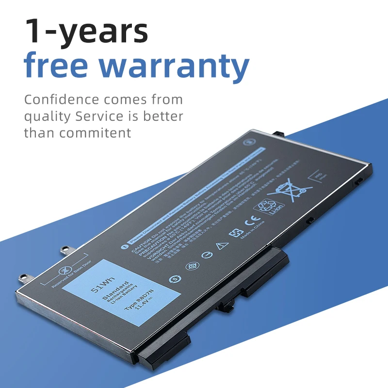 SUOZHAN R8D7N Laptop Battery For Dell Latitude 5400 5500 Precision 3540 Inspiron 7590 7591 7791 2-in-1 Sereis R8D7N 11.4V 51WH - Image 4