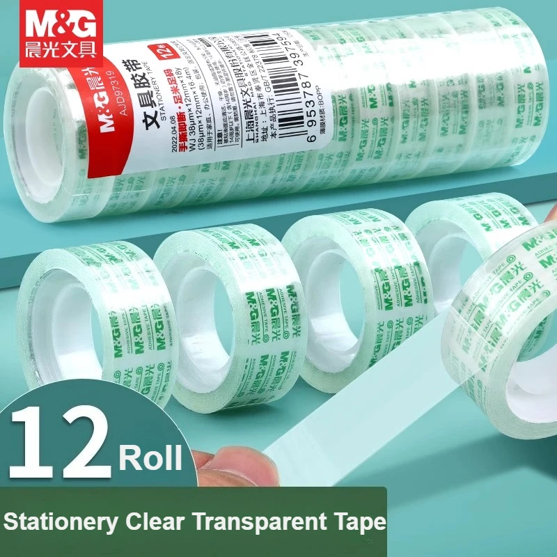 6/8/12/24/36/120 Rolls Crystal Clear Transparent Stationery Tape for Dispenser Gift Wrapping Tape for Office, School and Home