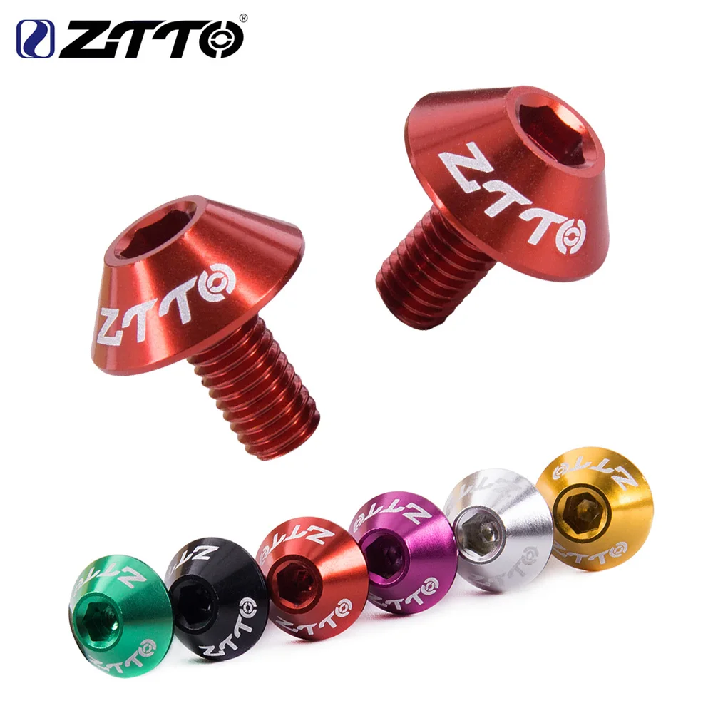 ZTTO Bicycle Bottle Cage Bolt Aluminum alloy M5x10mm Screw Black red purple gold green M5 UltraLight hex Allen Key Socket screws