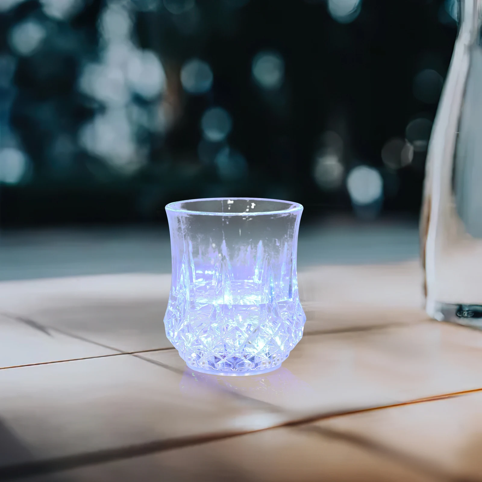 

4 PCS Induction Luminous Cup Party Cups Light Drinking Flickering LED Crystal Tumbler Festival Colorful