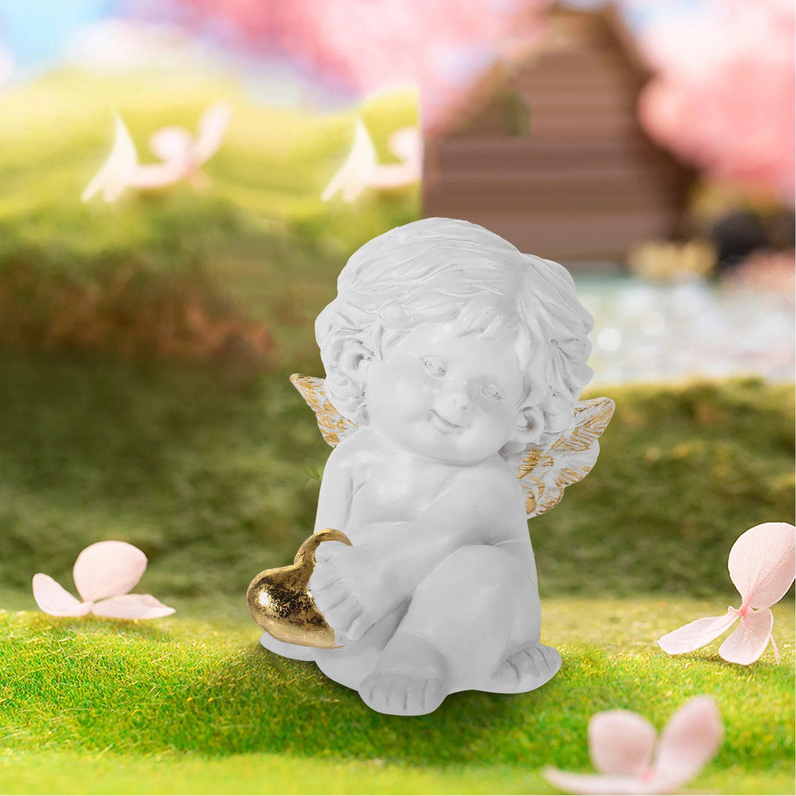 

Statue Statue Photo Props Cute Desktop Small Angel Figurines Decor For Home Shelf Tabletop Angel Craft Ornament Gift
