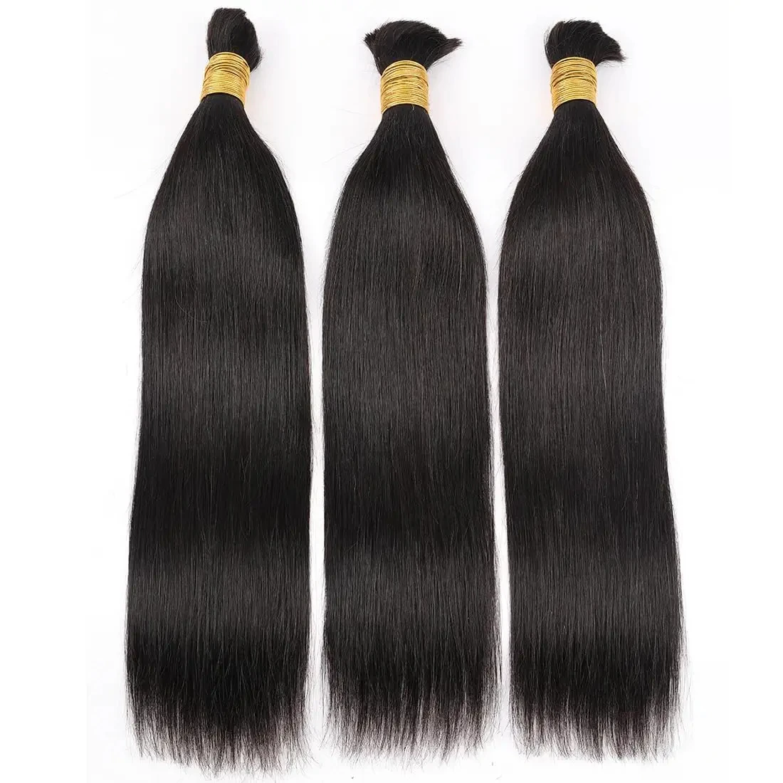 100% Straight Human Hair Bulk for Braiding Hair No Weft Virgin Brazilian Hair Bundles Extension 20 26 28 Inches Human Hair Bulk