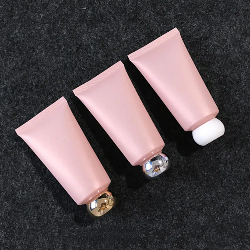 ขายส่ง 50ml คอนเทนเนอร์เครื่องสําอาง Matte Pink Soft ท่อ Skincare ท่อแยก Pack Facial Cleanser ท่อ
