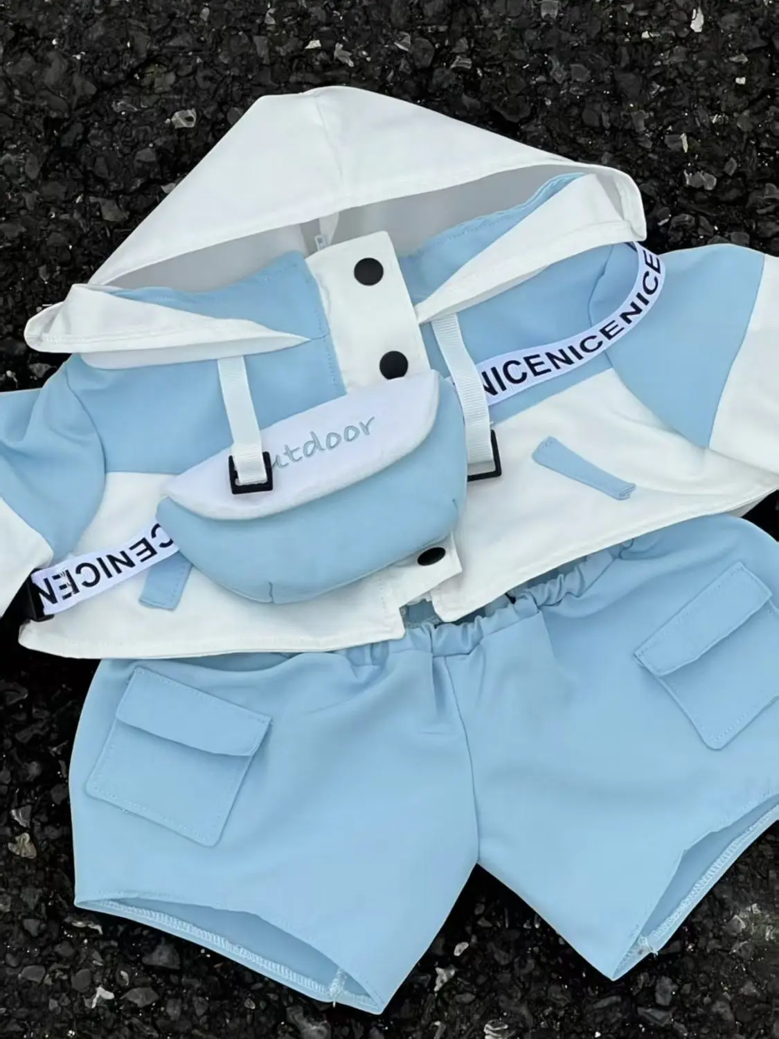 40cm 4色展開 ジャケットシリーズ コットン製 ぬいぐるみ 可愛い人形服 座り人形 ベビー服セット ギフト おもちゃ 子供向け 友達へのプレゼント クールなセット