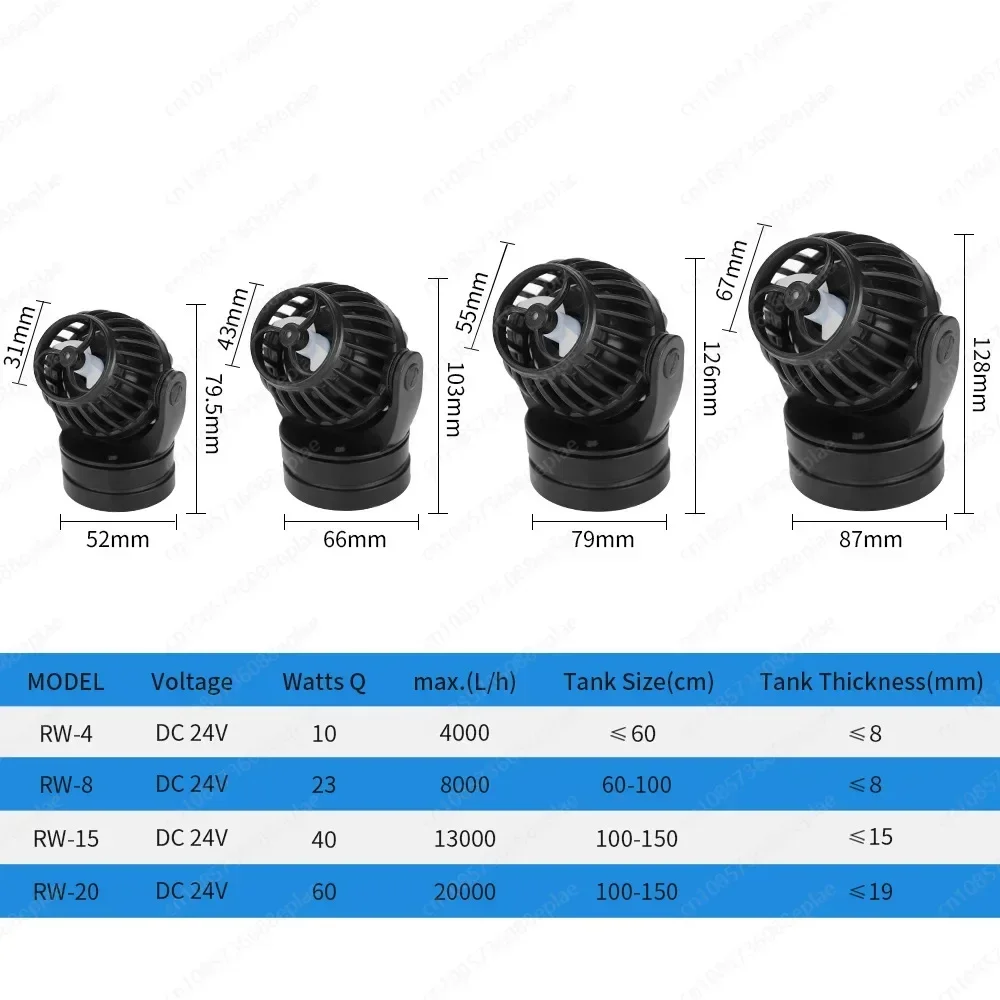 wave pump sea tank current pump rw4 rw8 rw15 rw20