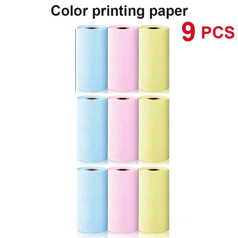 # 12PCS/3PCS/9PCS 57MM  Rolls Thermal Paper Self-adhesive Sticker Paper Photo Paper For Mini Printer Kids Instant Print Camera
