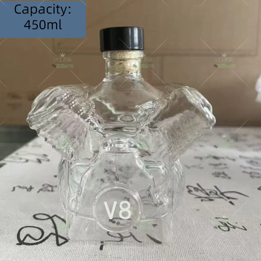 Whiskey Bottle Alcohol Decanter V8 Engines Shape Wine Decoration Bar Gadgets for Tequila Bourbon Brandy Birthday Retiremen