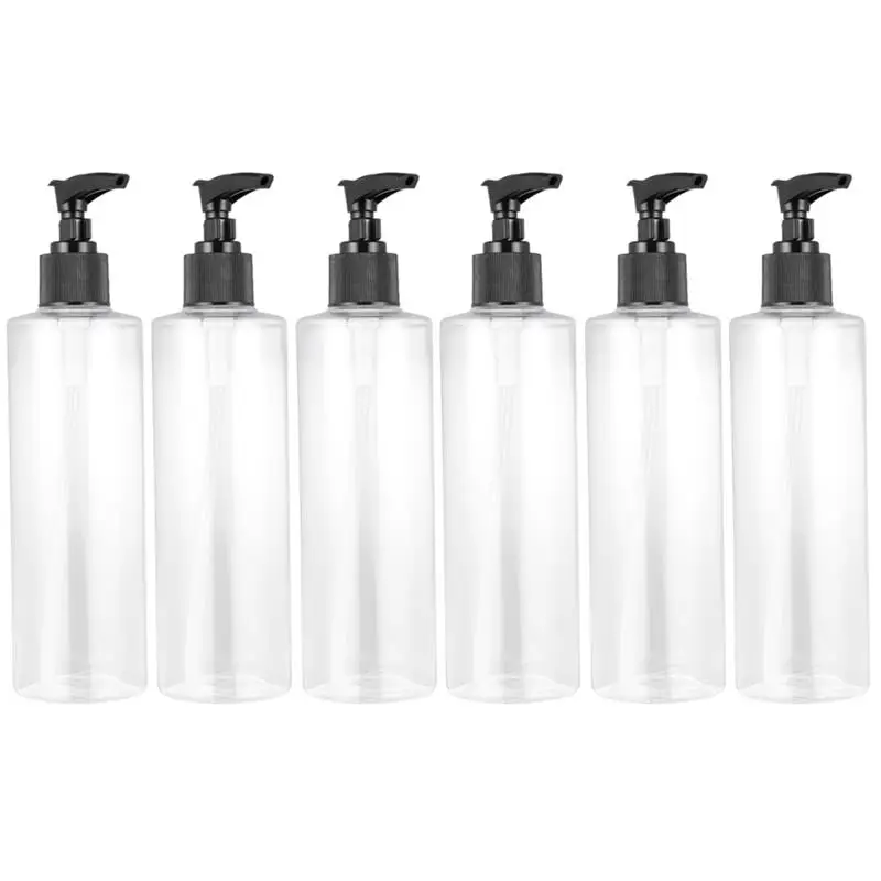

6Pcs Hand Bottles Empty Press Bottles Subpacking Bottles Salon Hair Sprayer Bottles Plastic Shampoo Makeup Travel