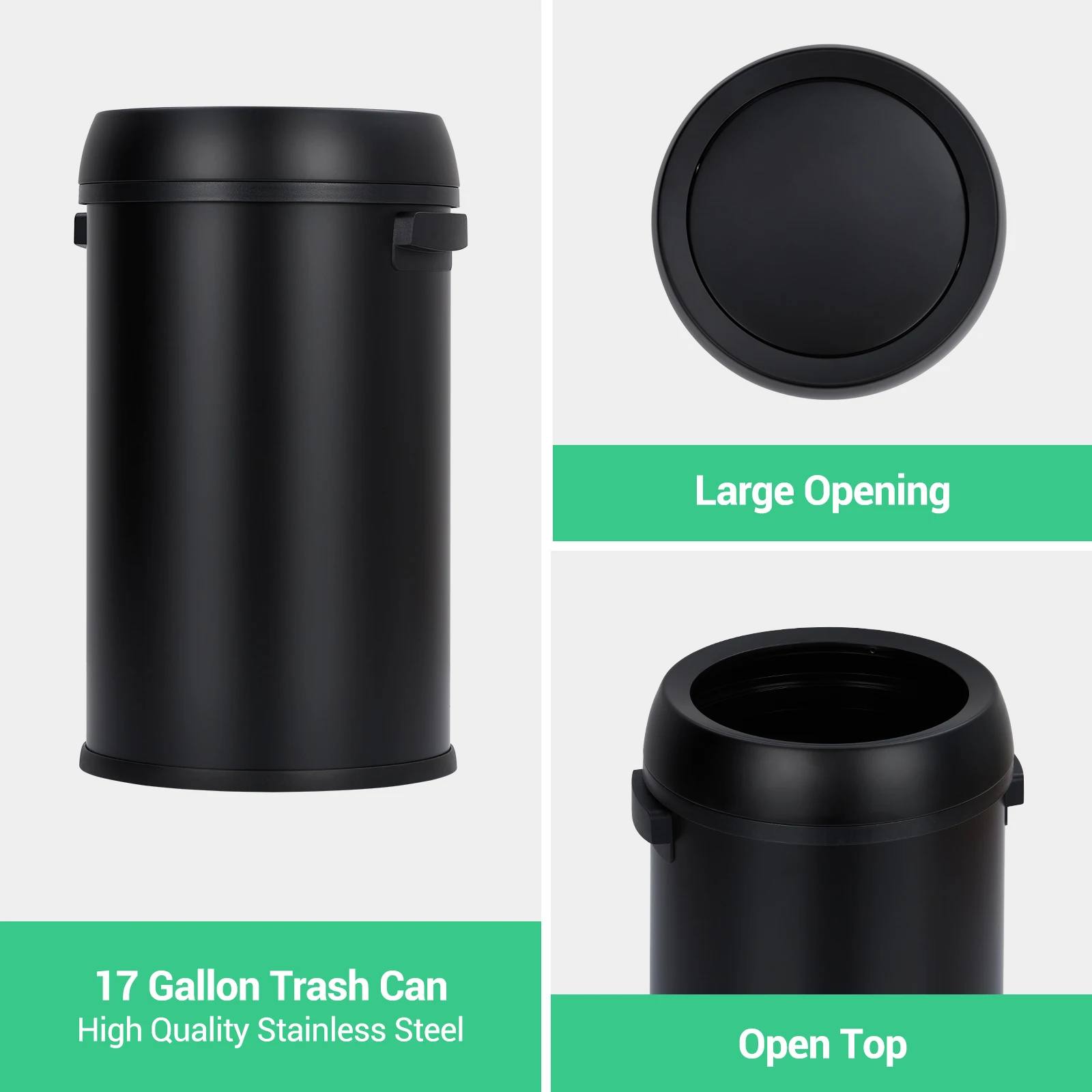 17 Gallon/65 Liter Open Top Tr - Commercial Kitchen Garbage Can review and price