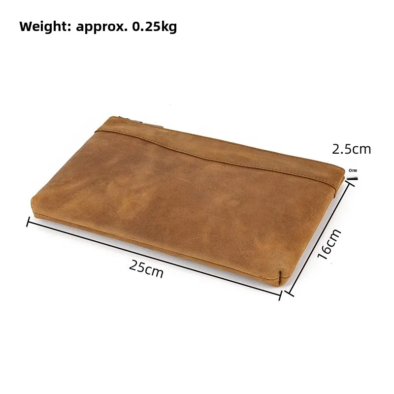 

Кожаный кошелек-клатч для мужчин, вместительная винтажная сумка из натуральной кожи, модная сумка-сатчел на осень-зиму