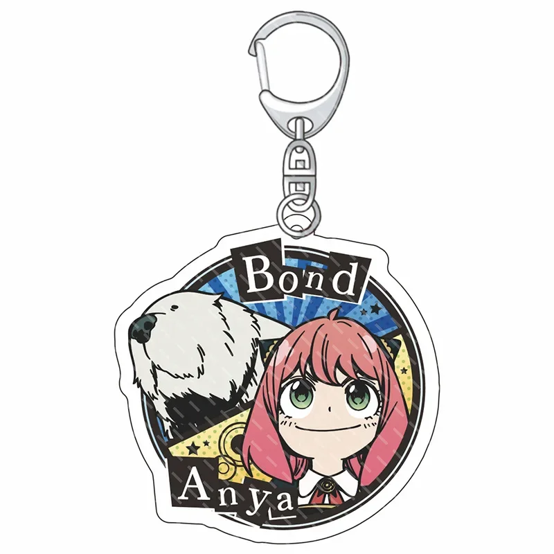 Japanese Animation Derivative Anya Forger Kawai 6cm Keyring Double-sided Advanced Design HD Pattern Backpack Decor Collection